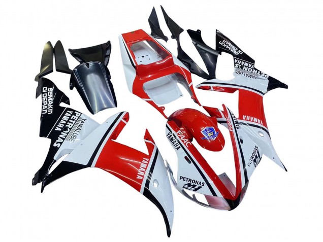 Carénages Moto Yamaha YZF 1000 R1 2002-2003 - Blanc Rouge Noir Petronas