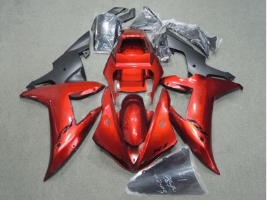 Carénage Moto Yamaha YZF 1000 R1 2002-2003 - Rouge Noir Mat