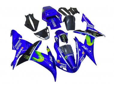 Carénages Moto Yamaha YZF 1000 R1 2002-2003 - Bleu Noir Vert MoviStar ENEOS Monstre