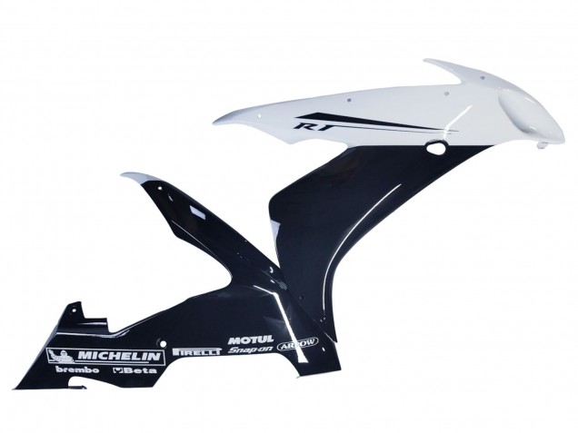 Carénages Moto Yamaha YZF 1000 R1 2004-2006 - Noir Brillant Blanc Motul