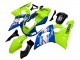 Carénages Moto Yamaha YZF 600 R6 1998-2002 - Vert Néon Bleu Blanc Champions