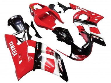 Carénage Moto Yamaha YZF 600 R6 1998-2002 - Rouge Blanc Noir Brillant