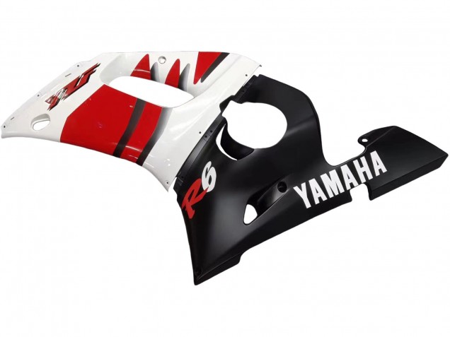 Carénages Moto Yamaha YZF 600 R6 1998-2002 - Blanc Rouge Noir Brillant
