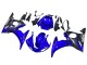 Carénages Moto Yamaha YZF R6 2003-2004 - Bleu Noir Brillant