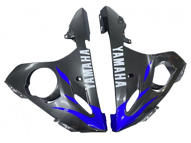 Carénages Moto Yamaha YZF R6 2003-2004 - Bleu Noir Brillant
