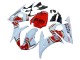 Carénages Moto Yamaha YZF R6 2003-2004 - Blanc Rouge Lucky Strike Motul