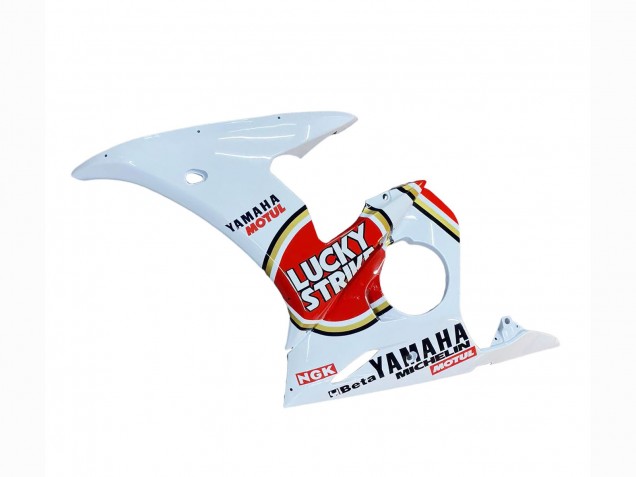 Carénages Moto Yamaha YZF R6 2003-2004 - Blanc Rouge Lucky Strike Motul