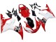 Carénage Moto Yamaha YZF R6 2003-2004 - Blanc Rouge Noir Brillant
