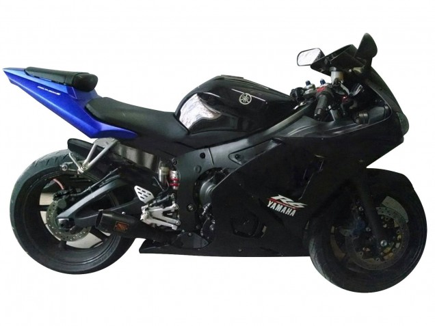 Carénages Moto Yamaha YZF R6 2003-2004 - Bleu Noir Mat