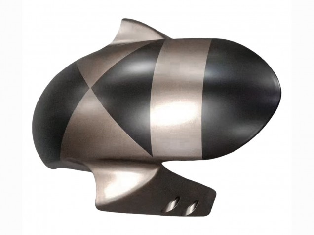 Carénages Moto Yamaha YZF R6 2003-2004 - Gris Noir Mat Geometric
