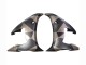 Carénages Moto Yamaha YZF R6 2003-2004 - Gris Noir Mat Geometric