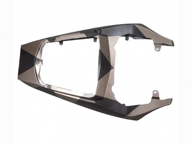 Carénages Moto Yamaha YZF R6 2003-2004 - Gris Noir Mat Geometric