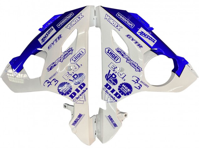 Carénages Moto Yamaha YZF R6 2003-2004 - Blanc Bleu GYTR