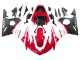 Carénages Moto Yamaha YZF R6 2003-2004 - Rouge Blanc Noir Mat