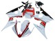 Carénages Moto Yamaha YZF R6 2003-2004 - Blanc Rouge Noir Brillant