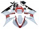 Carénages Moto Yamaha YZF R6 2003-2004 - Blanc Rouge Noir Brillant