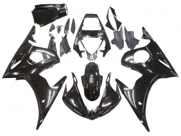Carénages Moto Yamaha YZF R6 2003-2004 - Noir Brillant