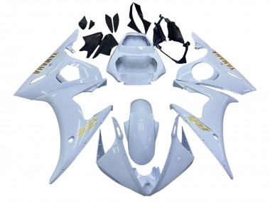 Carénages Moto Yamaha YZF 600 R6 2005 - Blanc Or