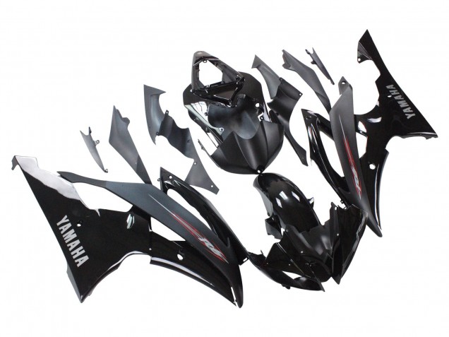 Carénages Moto Yamaha YZF 600 R6 2008-2016 - Noir Brillant Noir Mat