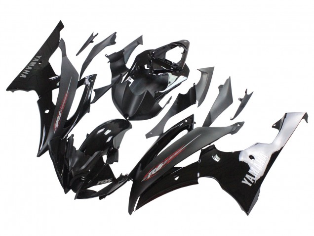 Carénages Moto Yamaha YZF 600 R6 2008-2016 - Noir Brillant Noir Mat