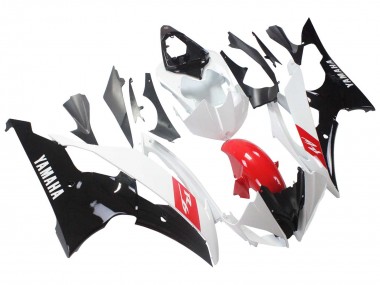 Carénages Moto Yamaha YZF 600 R6 2008-2016 - Blanc Rouge Noir Brillant