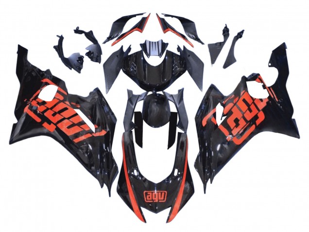 Carénages Moto Yamaha YZF 600 R6 2008-2016 - Rouge Noir Brillant