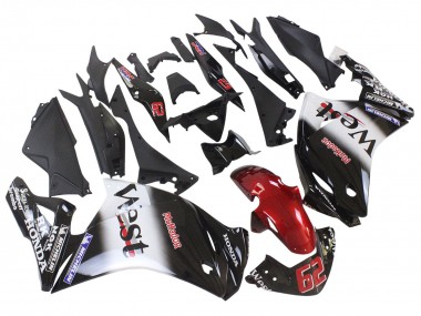 Carénages Moto Honda CBR250RR 2011-2015 - Noir Brillant Blanc West Rouge HRC 62