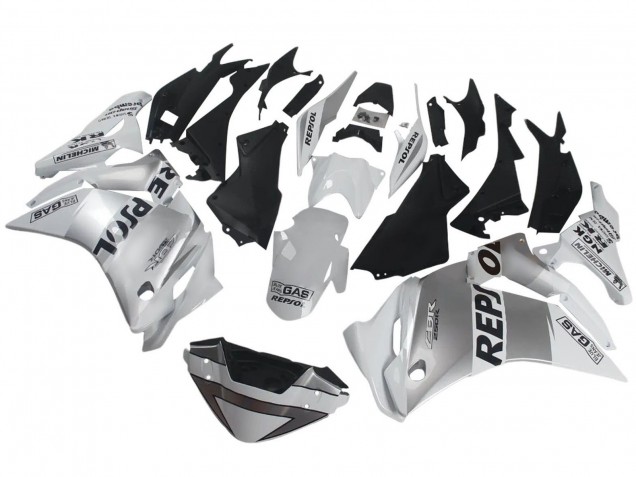 Carénages Moto Honda CBR250RR 2011-2015 - Argent Blanc Noir Repsol