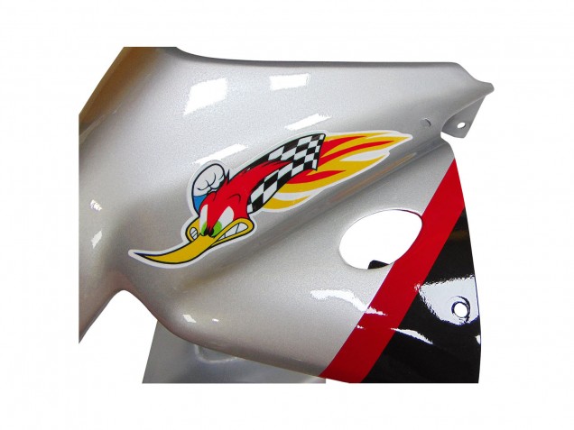 Carénages Moto Honda VTR1000 2000-2006 - Argent Rouge Noir Bande Courses