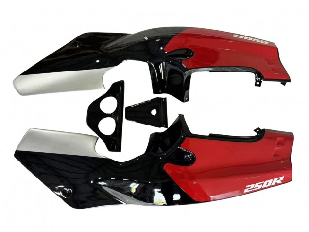 Carénages Moto Honda NSR250R 1988-1989 - Argent Rouge Noir Brillant