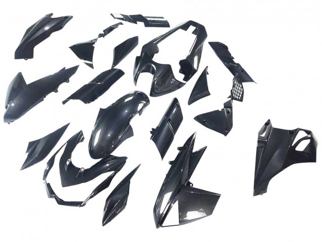 Carénages Moto Kawasaki Z1000 2010-2013 - Noir Fibre de Carbone