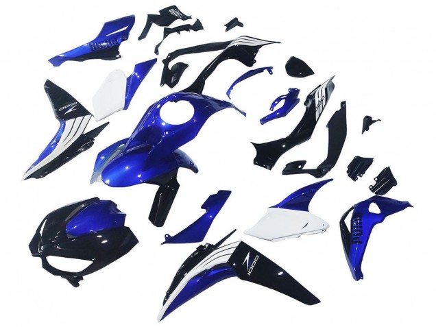 Carénages Moto Kawasaki Z1000 2014-2019 - Blanc Bleu Noir