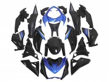 Carénages Moto Kawasaki Z1000 2014-2019 - Bleu Noir Brillant