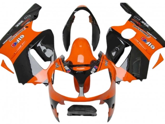 Carénages Moto Kawasaki ZX12R 2000-2001 - Orange Noir Elf Michelin