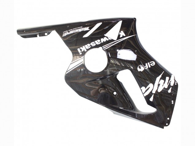 Carénages Moto Kawasaki ZX12R 2000-2001 - Noir Brillant Blanc Elf Neige