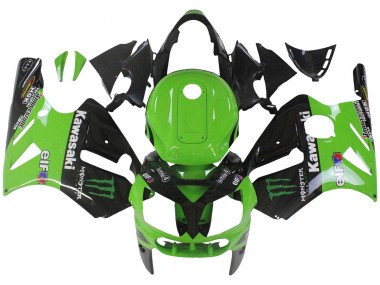 Carénage Moto Kawasaki ZX12R 2002-2006 - Vert Noir Brillant Elf Touch4 Monstre