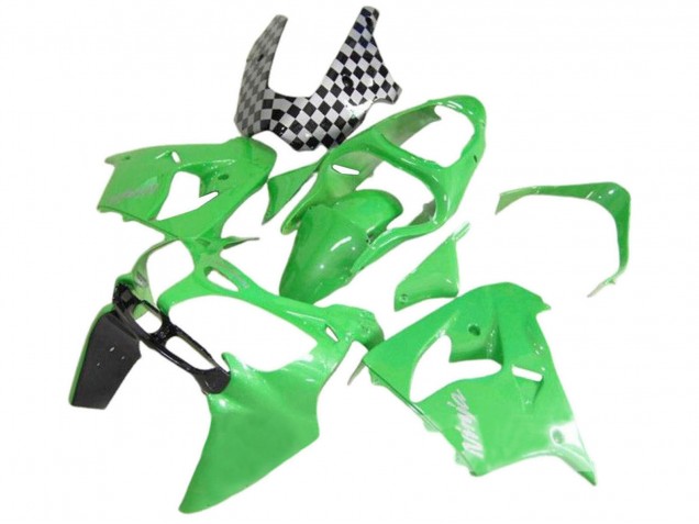 Carénages Moto Kawasaki ZX9R 2000-2001 - Vert Noir Blanc Ninja