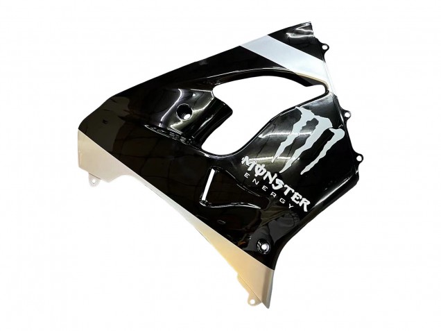 Carénages Moto Kawasaki ZX9R 2002-2003 - Argent Noir Brillant Monstre Elf