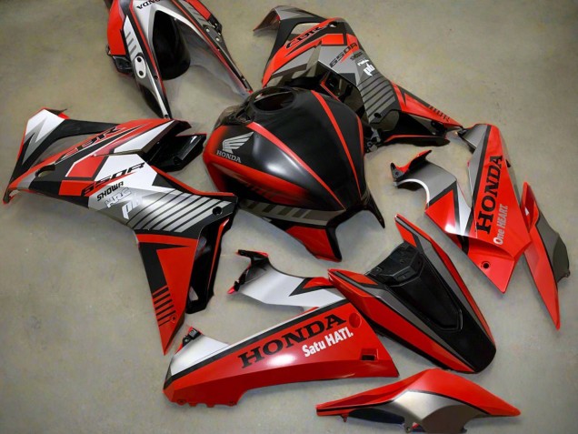 Carénages Moto Honda CBR650R 2019-2020 - Argent Rouge Noir Brillant