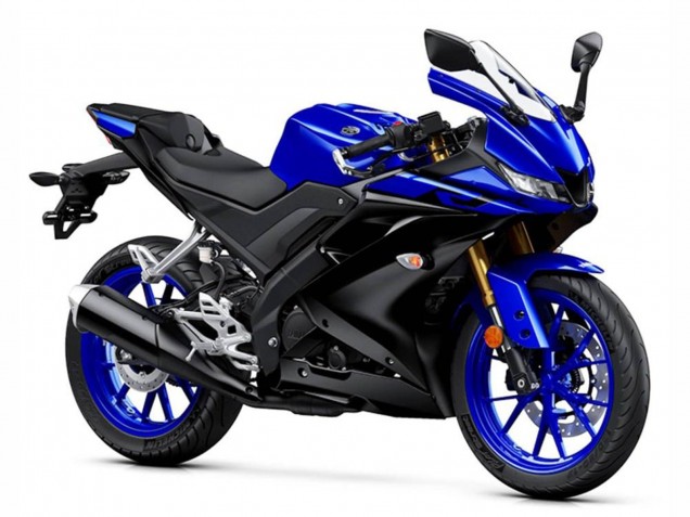 Carénages Moto Yamaha YZF R15 2018-2024 - Bleu Noir Mat