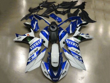 Carénages Moto Yamaha YZF R3/R25 2015-2018 - Blanc Bleu Yamalube ENEOS Monstre
