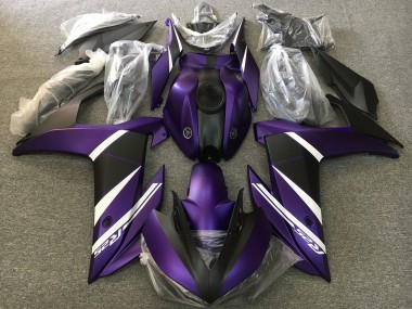 Carénages Moto Yamaha YZF R3/R25 2015-2018 - Blanc Violet Noir Mat