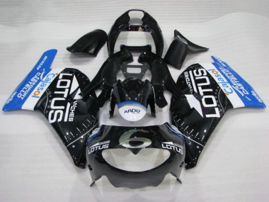Carénages Moto Aprilia RS250 1995-1997 - Noir Brillant Blanc Bleu Lotus