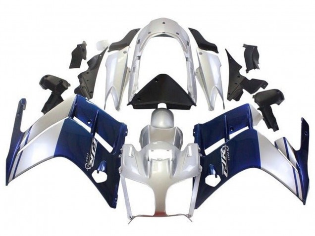 Carénages Moto Yamaha FJR1300 2007-2012 - Bleu Foncé Argent