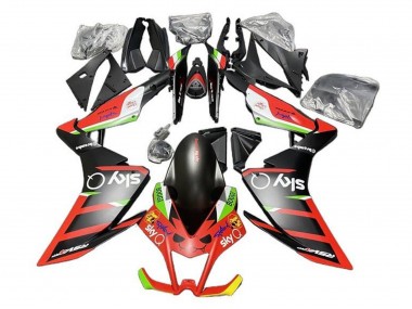 Carénages Moto Aprilia RSV4 1000 2009-2015 - Noir Mat Rouge Vert Blanc