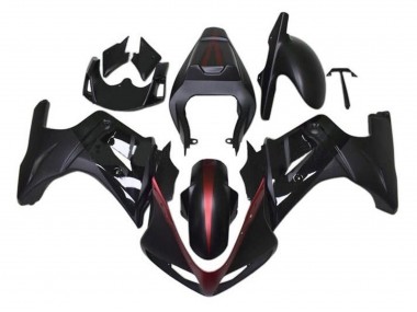 Carénages Moto Suzuki SV650 2003-2013 - Noir Mat Rouge Noir Brillant