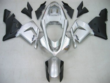 Carénages Moto Kawasaki ZX10R 2004-2005 - Argent Brillant Noir Mat