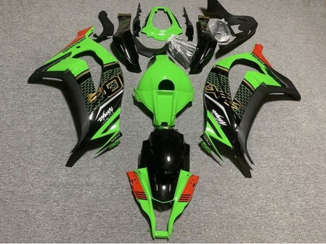 Carénages Moto Kawasaki ZX10R 2011-2015 - Vert Noir Rouge Rayon de Miel