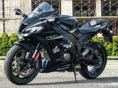 Carénages Moto Kawasaki ZX10R 2016-2020 - Noir Mat Blanc Vert