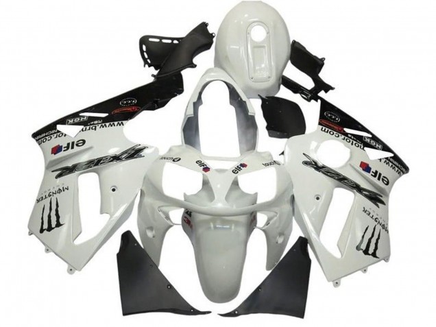 Carénages Moto Kawasaki ZX12R 2002-2006 - Blanc Perle Noir Elf Monstre